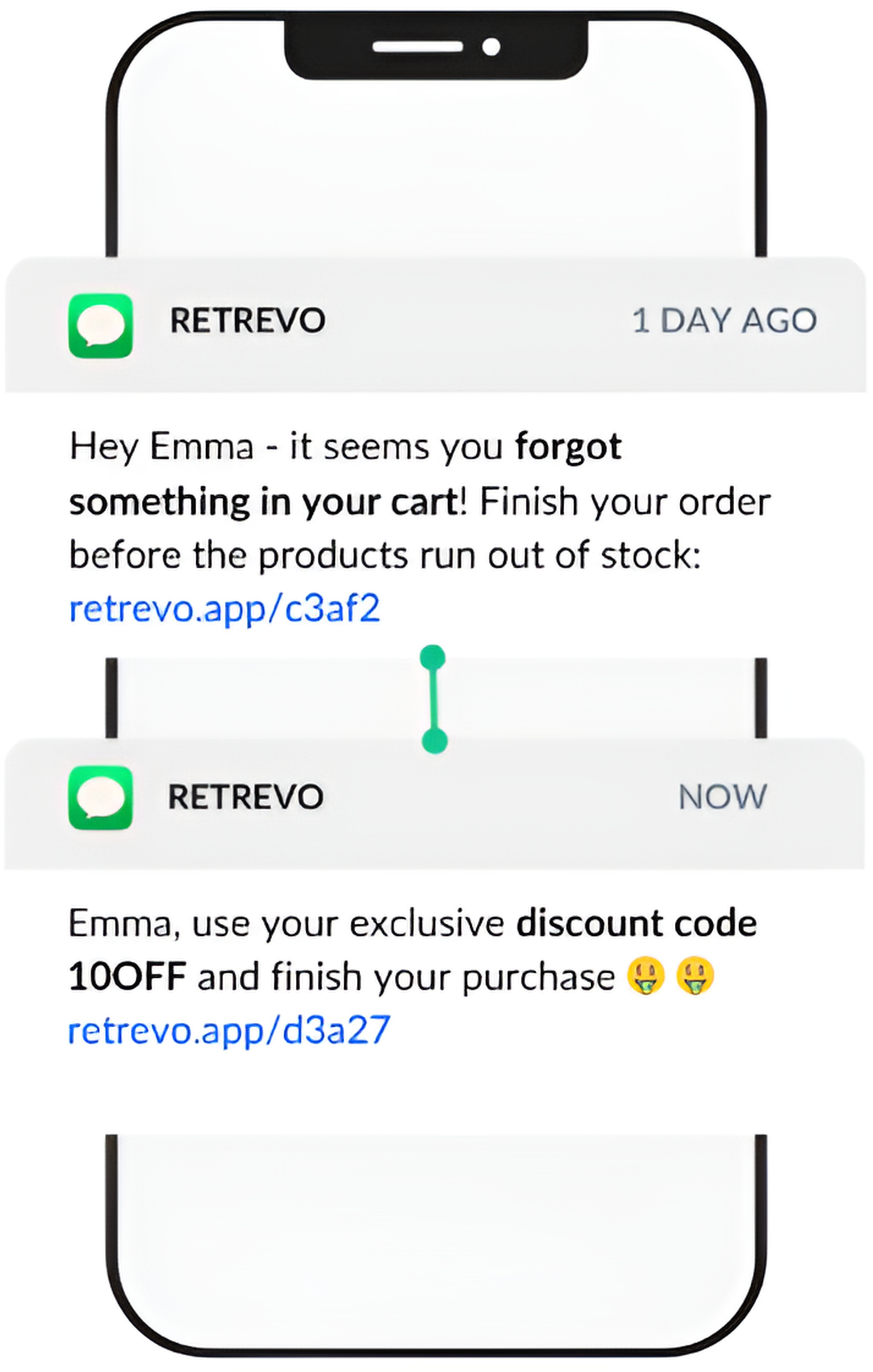 Retrevo SMS Sequence Image